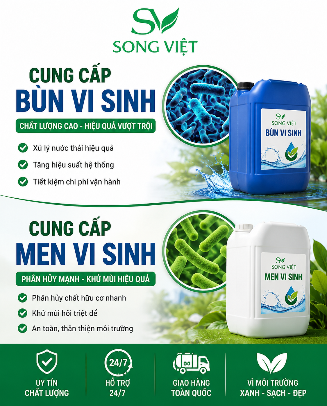 Song Việt Cung Cấp Men Vi Sinh - Bùn Vi Sinh
