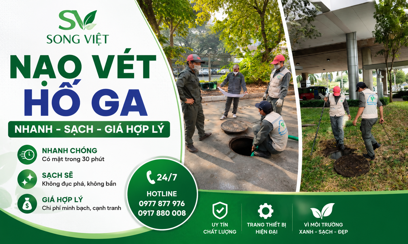 Nạo Vét Hố Ga TP.HCM – Xử Lý Mùi Hôi, Ngập Nước Triệt Để