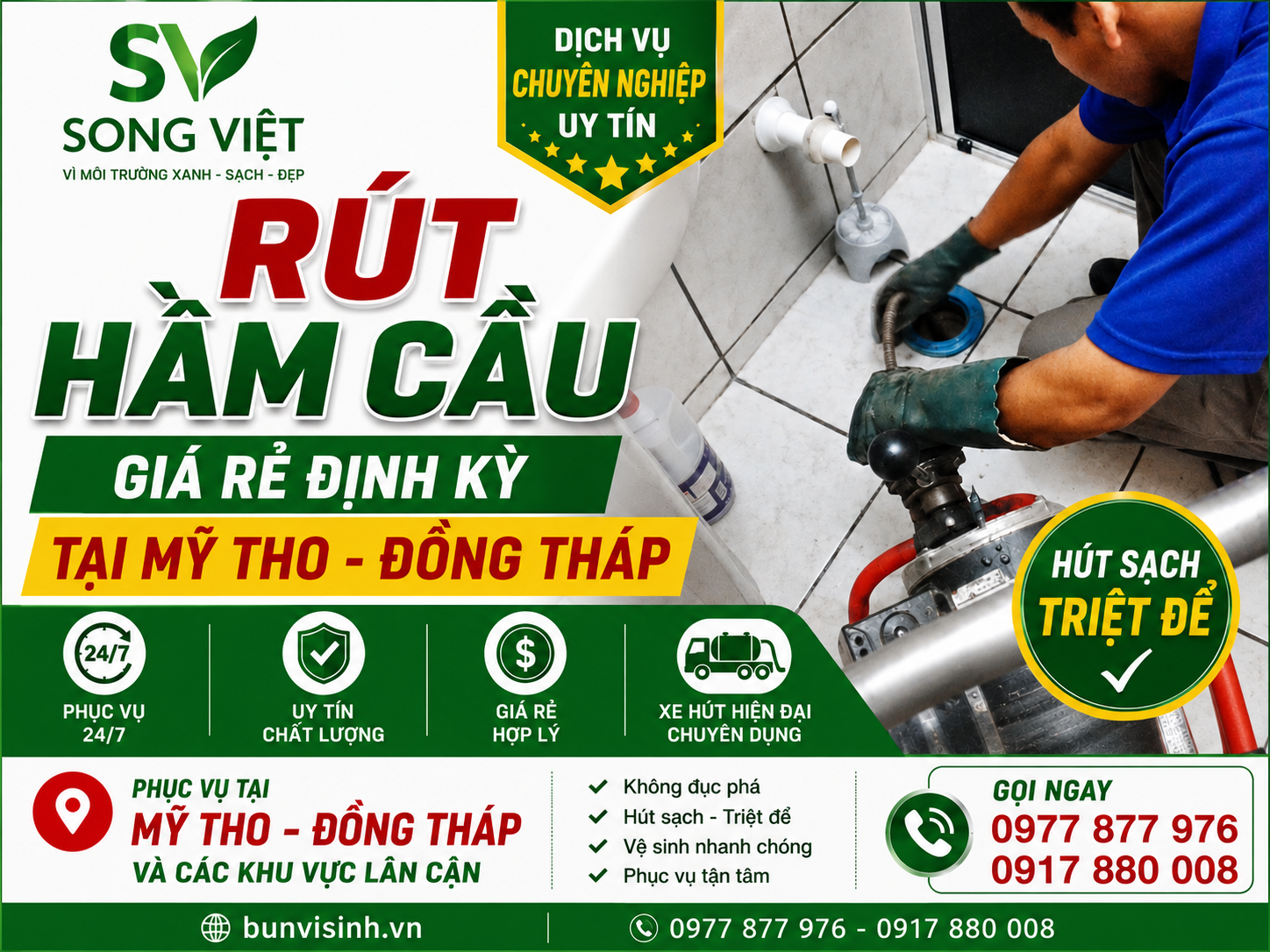 Vì sao nên hút hầm cầu định kỳ ở tiền giang