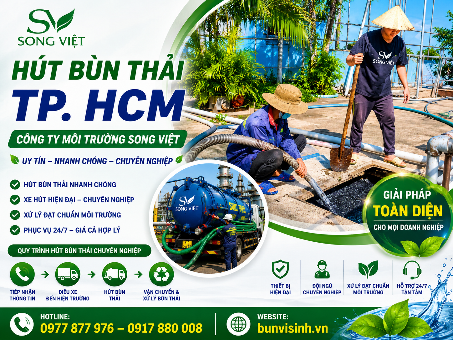 hút bùn thải