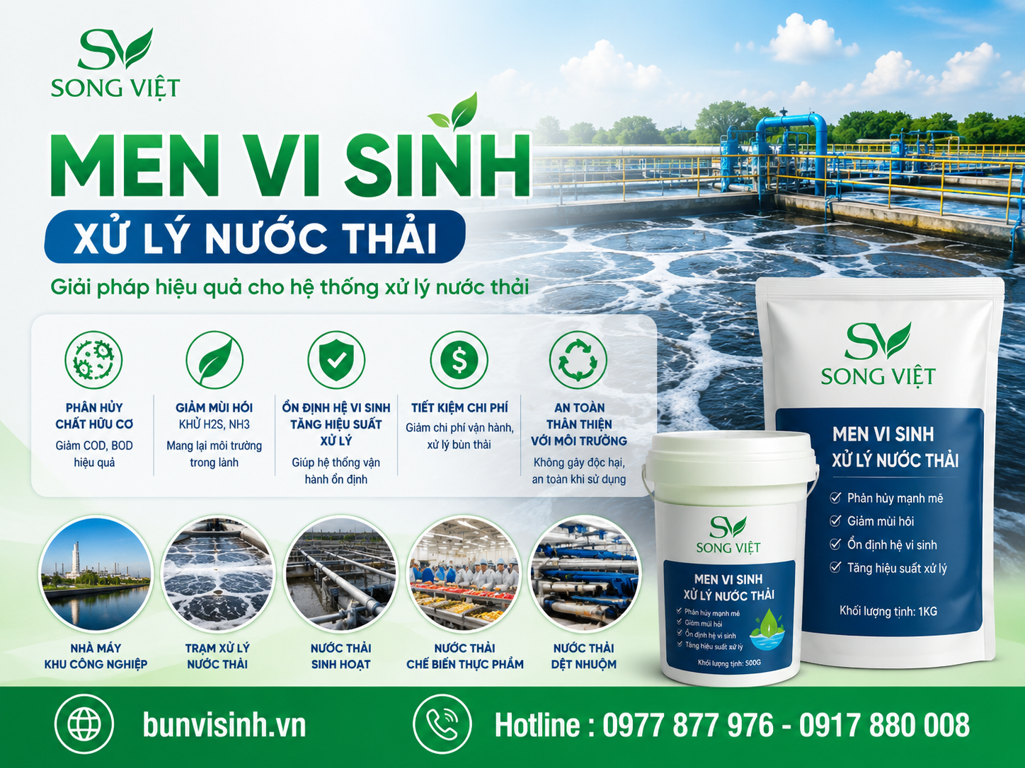 Men Vi Sinh - Xử Lý Nước Thải Song Việt